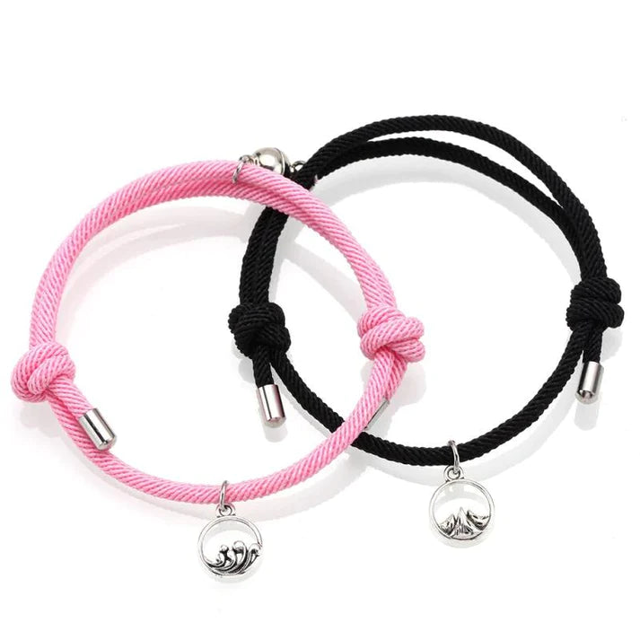 Magnetic love bracelets for couples & BFFs