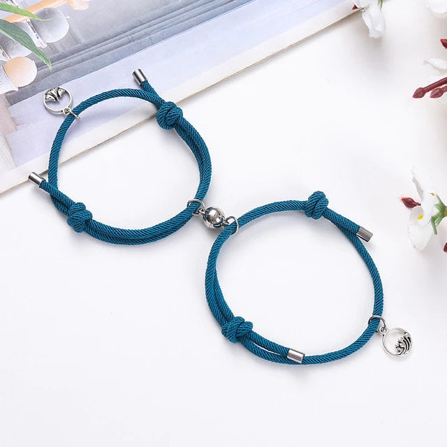Magnetic love bracelets for couples & BFFs