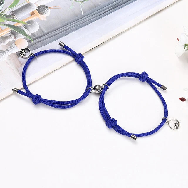 Magnetic love bracelets for couples & BFFs