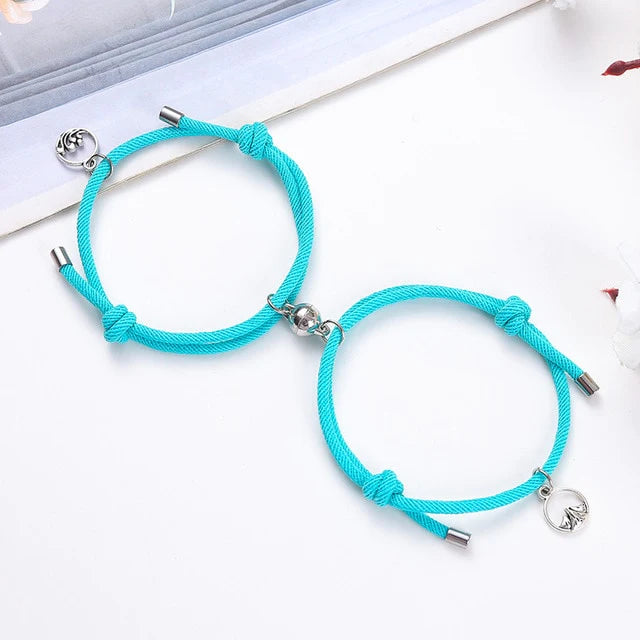 Magnetic love bracelets for couples & BFFs