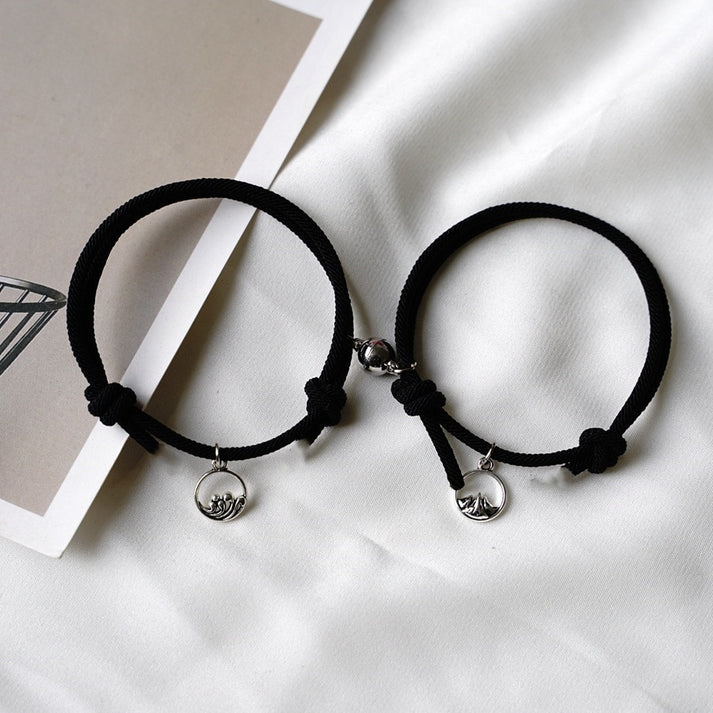 Magnetic love bracelets for couples & BFFs