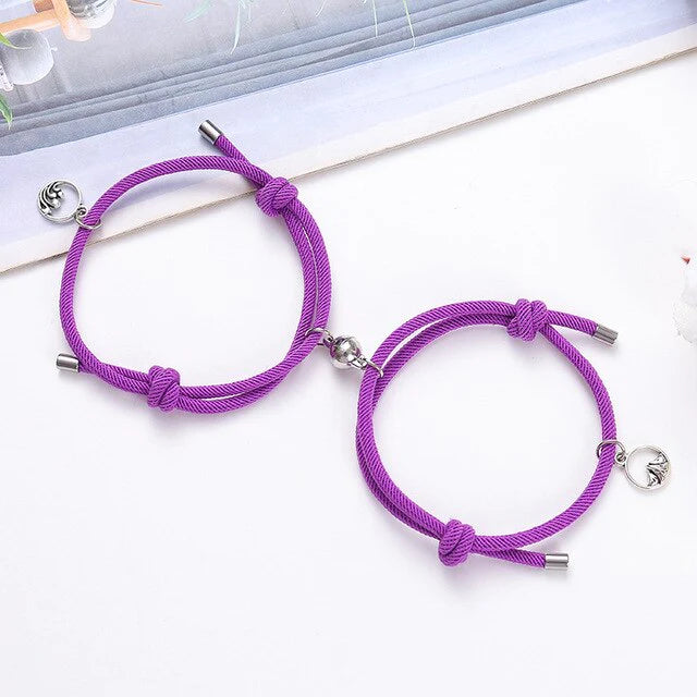 Magnetic love bracelets for couples & BFFs