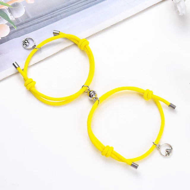 Magnetic love bracelets for couples & BFFs