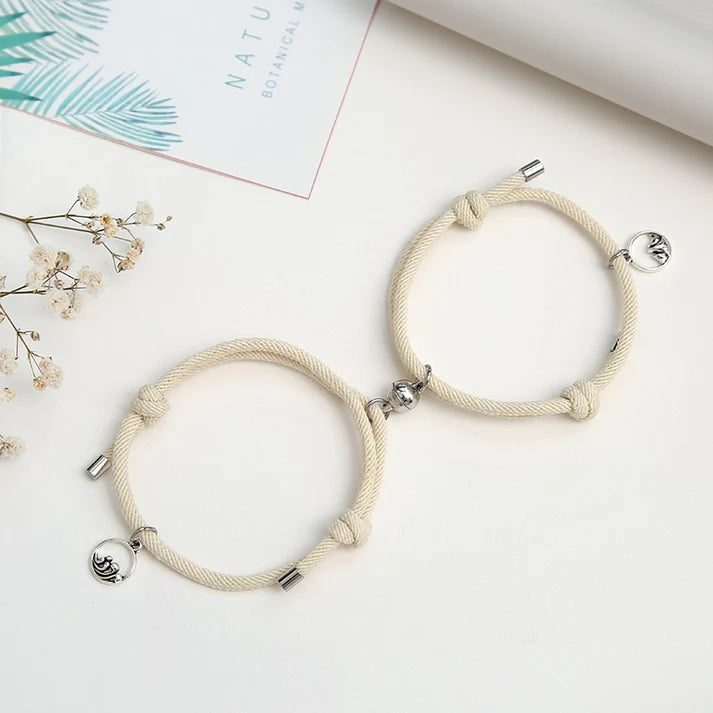 Magnetic love bracelets for couples & BFFs