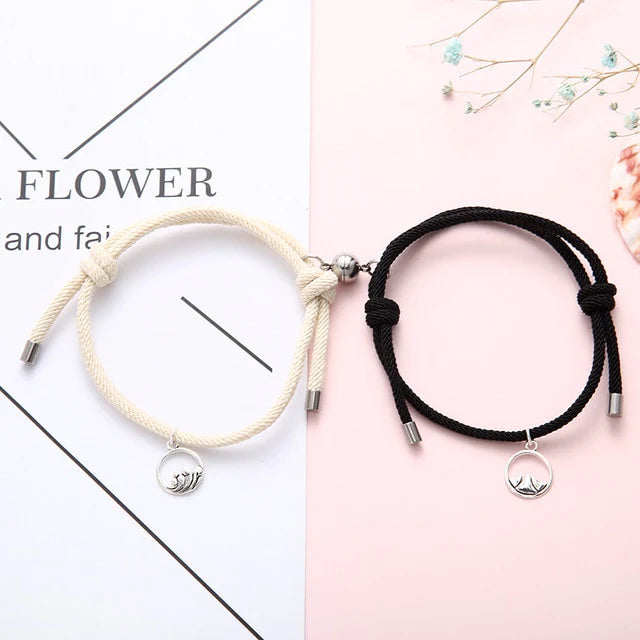 Magnetic love bracelets for couples & BFFs